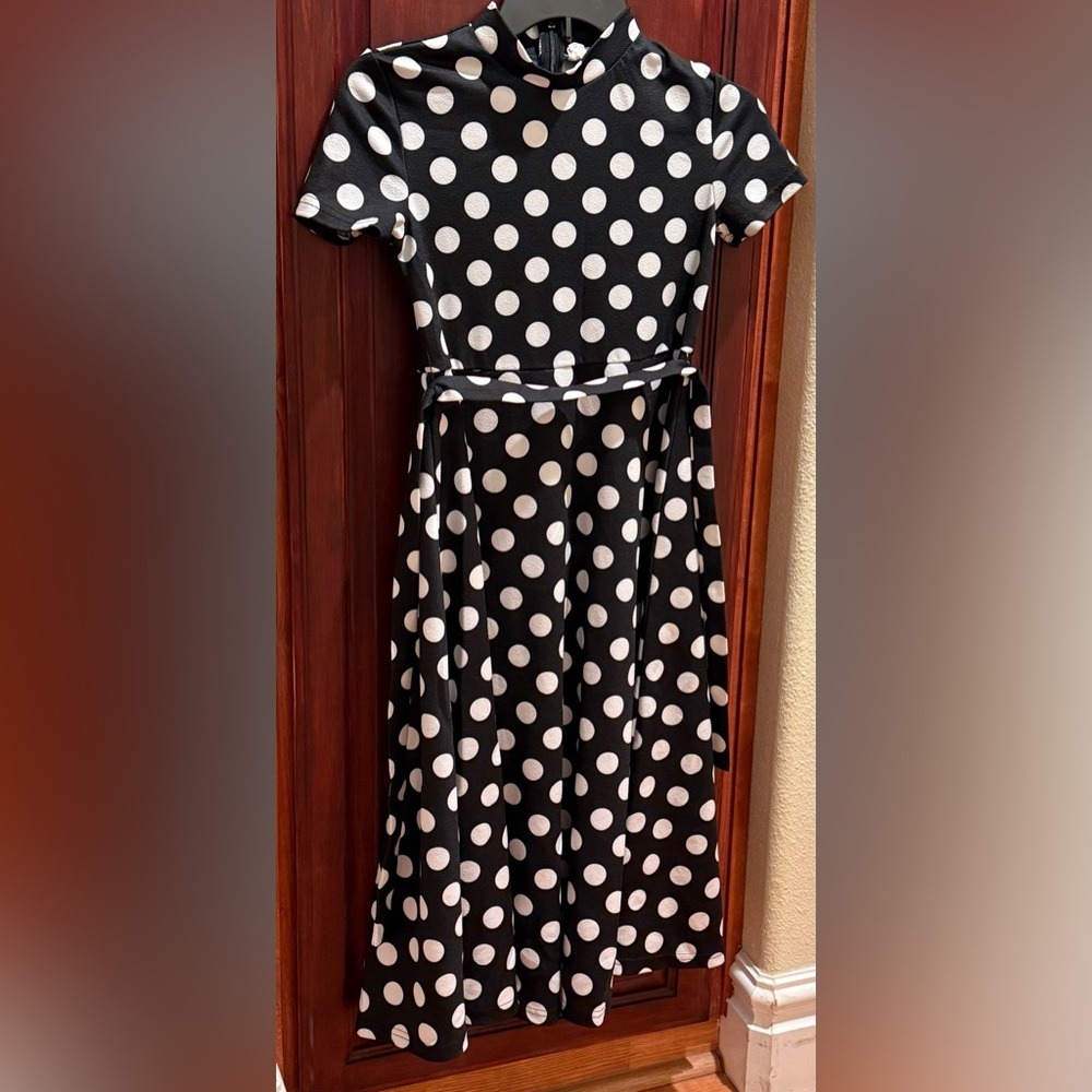 Polka Dot Black and White Dress Tween Girls